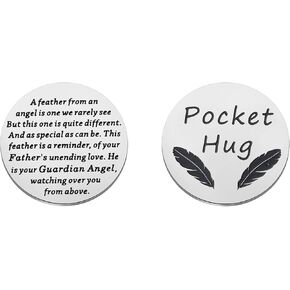TIIMG Pocket Hug Gift Loss of Mother Loss of Father Gifts Memorial Keychain Guardian Angel Gifts