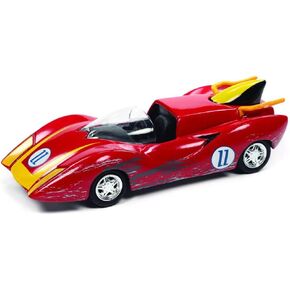 Johnny Lightning Captain Terror's Car #11 Red (Raced Version) Speed Racer (1967) TV Series Pop Culture 2022 Release 4 1/64 Diecast Model Car