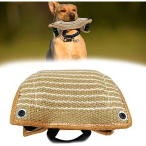 Morezi Dog Targeting Bite Wedge Tug Toy for Malinois,German Shepherd,Schutzhund Training,Jute/French Linen