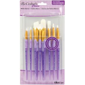 Royal Brush Manufacturing BRUSH TAKLON WHITE 15/PKG, us:one size