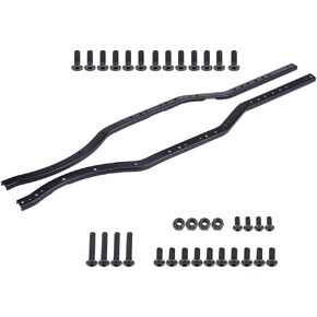 FOSA 2pcs Steel Chassis Frame Rails for SCX10 90027 SCX10 II 90046 90047 RC Car Crawler with Pack of Screws