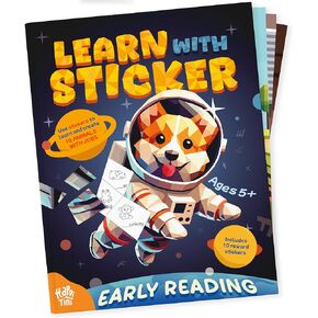 Learn with Stickers Book for Kids - Phonics Workbook for Kids Ages 5 and Up - Create 10 Fun Animals with Jobs Through Games, Activities, and Early Reading Practice - Ideal Gifts for Kids