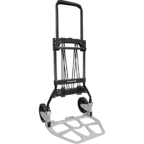 Upgraded Folding Hand Truck Dolly Cart Heavy-Duty 375lb，Aluminum Wheel Bracket & Portable Aluminum Dolly Cart, Indoor/Outdoor Use