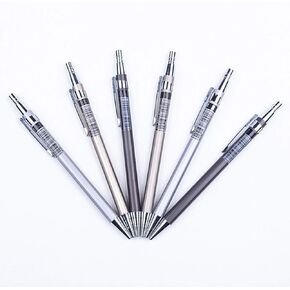 Black Student Stationery Gift School Office Desktop Supplies & 0.5/0.7mm Kid Metal Press Automatic Mechanical Pencil School Office Stationery Mechanical Pencils