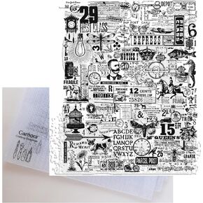 Tim Holtz Hodgepodge Cling Stamp CMS490, July 2024 Release, Carnora Mesh Storage Bag