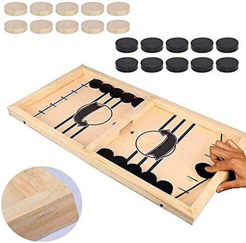 Inscape Data Fast Sling Puck Game Paced, Table Desktop Battle,Winner Board Games Toys for Adults Parent-Child Interactive Chess Toy Board Table Game(15.2 in x 9.4 in) in Saudi Arabia