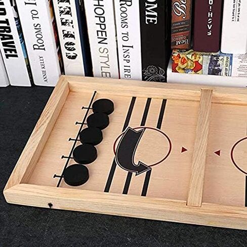 Inscape Data Fast Sling Puck Game Paced, Table Desktop Battle,Winner Board Games Toys for Adults Parent-Child Interactive Chess Toy Board Table Game(15.2 in x 9.4 in) in Saudi Arabia