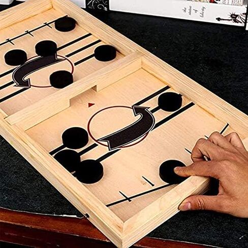 Inscape Data Fast Sling Puck Game Paced, Table Desktop Battle,Winner Board Games Toys for Adults Parent-Child Interactive Chess Toy Board Table Game(15.2 in x 9.4 in) in Saudi Arabia