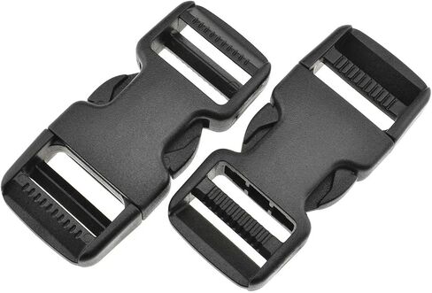 SGH Pro Quick Side Release Buckles 1" Wide Dual Adjustable No Sewing Upgrade Extra Thick Extra Long Fit Thicker Strap 4 Pack Clips Snaps Heavy Duty Plastic for Nylon Webbing Strap Boat Cover Backpack in Kuwait