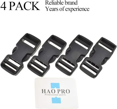 SGH Pro Quick Side Release Buckles 1" Wide Dual Adjustable No Sewing Upgrade Extra Thick Extra Long Fit Thicker Strap 4 Pack Clips Snaps Heavy Duty Plastic for Nylon Webbing Strap Boat Cover Backpack in Kuwait