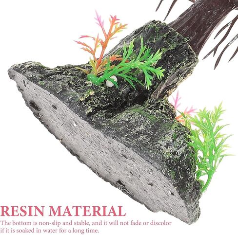 iplusmile Aquarium Artificial Plastic Plants Decoration : Bonsai Tree Fish Tank Decor Ornament - Lifelike Betta Fishing Tank Hides Tree Simulation Accessories for Goldfish Tank, Pink in Kuwait