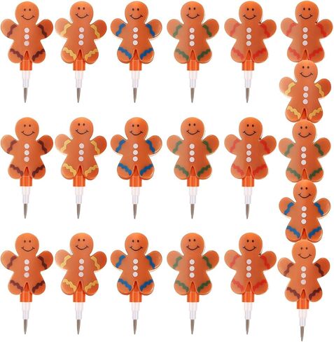 STOBOK 12pcs Gingerbread Man Pencil Kids Christmas Pencils Classrom Prize Kids Writing Pencils Non Sharpening Pencil Novelty Kid Pencils Plastic Cute Student Refill in Saudi Arabia