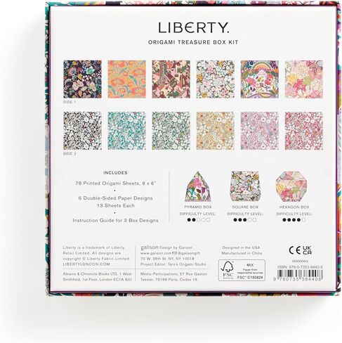 Galison Liberty Floral Origami - مجموعة Origami تتميز بطبعات Liberty المميزة وتعليمات لطيات Origami in Saudi Arabia