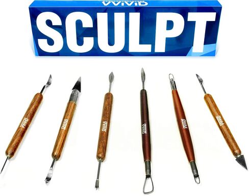 VViViD Sculpt Clay & Ceramic Double-Ended Hand Tool Sets (6 Piece Set) in Saudi Arabia