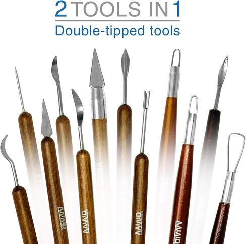 VViViD Sculpt Clay & Ceramic Double-Ended Hand Tool Sets (6 Piece Set) in Saudi Arabia
