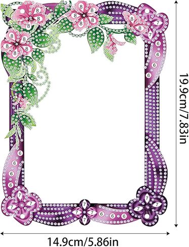 5D Diamond Art Painting Kits Photo Frames with Stand Snowflake, Diamond Art Photo Frame Kits Desktop, 5D Special Shape Crystal Rhinestones Diamond Art Kits for Living Room Office Table Christmas Decor in Kuwait