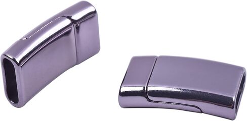 KONMAY 5 Sets 12.0x3.5mm Flat Magnetic Jewelry Clasps for Bracelets, Gunmetal in Saudi Arabia