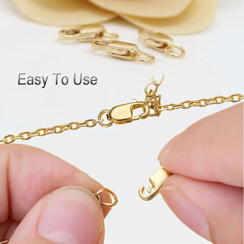 925 Sterling Silver Lobster Claw Clasp with Closed Jump Rings for Necklaces Bracelet Or Jewelry Making, Made in Italy in Saudi Arabia