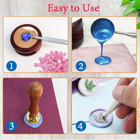 Wax Seal Beads Kit, Zifospy 3 Colors 420 PCS Sealing Wax Beads with 1PCS Heart Wax Seal Stamp, 1PCS Wax Melting Spoon and 2 Candles for Wax Seal, Wax Seal Kit for Invitations in Saudi Arabia