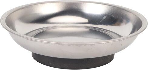 طبق دبوس مغناطيسي مغناطيس قوي من الفولاذ المقاوم للصدأ حامل دبوس مغناطيسي إبرة وسادة دبوس وعاء لخياطة اللحف (دائري (4.3 × 1.2 بوصة)) in Kuwait