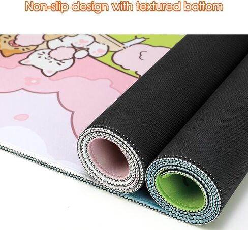 Perfectight لطيف كيتي مكتب حصيرة kawaii وسادة مكتب، فوجيياما لوحة الماوس الألعاب الكبيرة، مضحك الكرز زهرة Deskmat لوحة الماوس، أنيمي لوحة المفاتيح الكمبيوتر المحمول وسادة مكتب ديكور المنزل للنساء الفتيات، ساكورا القط in Saudi Arabia