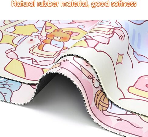 Perfectight لطيف كيتي مكتب حصيرة kawaii وسادة مكتب، فوجيياما لوحة الماوس الألعاب الكبيرة، مضحك الكرز زهرة Deskmat لوحة الماوس، أنيمي لوحة المفاتيح الكمبيوتر المحمول وسادة مكتب ديكور المنزل للنساء الفتيات، ساكورا القط in Saudi Arabia