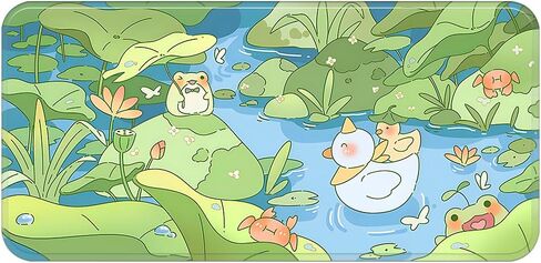 PERFECTSIGHT Cute Kitty Desk Mat Kawaii Desk Pad, Fujiyama Large Gaming Mouse Pad, Funny Cherry Blossom Deskmat Mousepad, Anime Laptop Keyboard Pad Office Home Decor for Women Girls, Sakura Cat in Kuwait