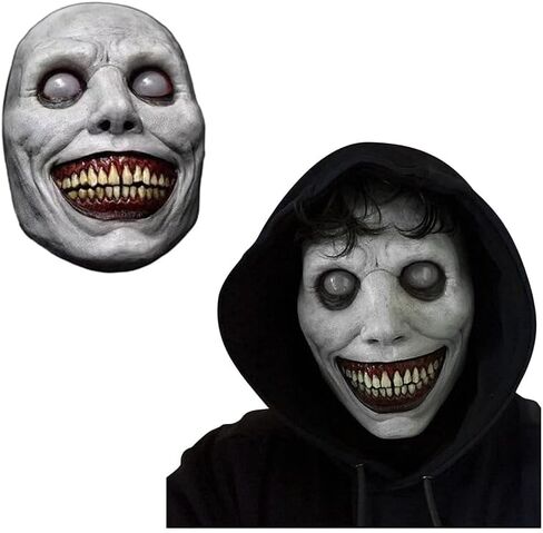 Halloween Mask Scary Halloween Mask Creepy Mask, Horror Smiling Demon Mask Costume Props for Halloween Costume Party, Carnival Cosplay Accessories in Saudi Arabia