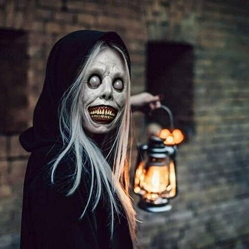 Halloween Mask Scary Halloween Mask Creepy Mask, Horror Smiling Demon Mask Costume Props for Halloween Costume Party, Carnival Cosplay Accessories in Saudi Arabia
