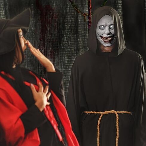 Halloween Mask Scary Halloween Mask Creepy Mask, Horror Smiling Demon Mask Costume Props for Halloween Costume Party, Carnival Cosplay Accessories in Saudi Arabia