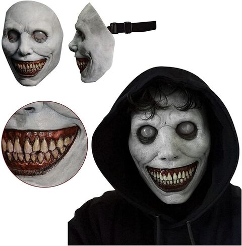 Halloween Mask Scary Halloween Mask Creepy Mask, Horror Smiling Demon Mask Costume Props for Halloween Costume Party, Carnival Cosplay Accessories in Saudi Arabia
