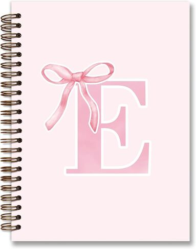 Coquette Trendy Preppy Pink Bow Spiral Notebook,Initial A Journal Personalized Teen Girl Gifts,Monogrammed Gifts for Women Teen Girl,College Ruled Hardcover Spiral Notebook 5.5 x 8.3 in Kuwait