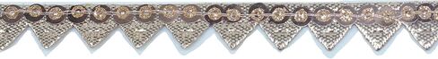 Craft Love Gota Patti Kinari Border 18.5 Yards/ 17 Meters for Saree Blouse Dupatta Lehenga Sewing Crafts (1 cm Wide) - Rose Gold in Saudi Arabia