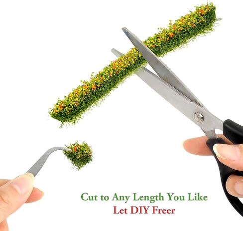 Warmtree 12 قطعة من الزهور الملونة المصغرة، خصلات عشب ثابتة من أجل لوازم الديوراما، مناظر طبيعية للغابات، مناظر طبيعية للسكك الحديدية، منظر طبيعي (وردي أحمر أبيض) in Kuwait
