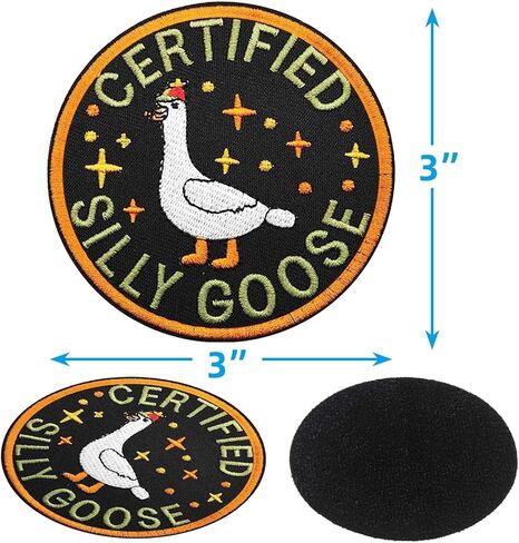 Funny Goose Patch, Hook and Loop Embroidered Patch, Cute Animal Meme Morale Patch, DIY Applique Accessories for Backpacks, Dog Harnesses, Army Vests, Gym Bags, Hats, Helmets in Kuwait