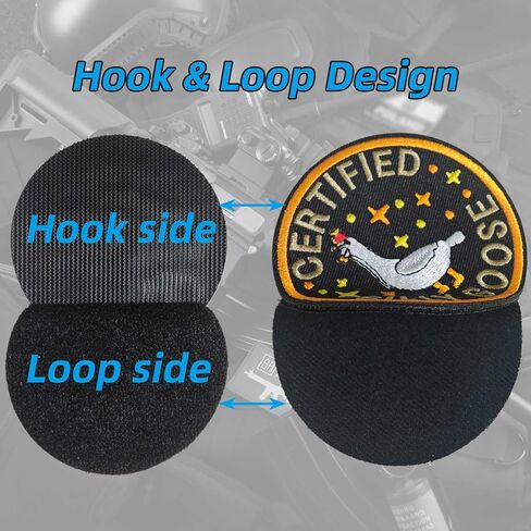 Funny Goose Patch, Hook and Loop Embroidered Patch, Cute Animal Meme Morale Patch, DIY Applique Accessories for Backpacks, Dog Harnesses, Army Vests, Gym Bags, Hats, Helmets in Kuwait