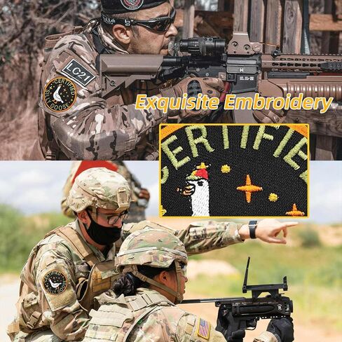 Funny Goose Patch, Hook and Loop Embroidered Patch, Cute Animal Meme Morale Patch, DIY Applique Accessories for Backpacks, Dog Harnesses, Army Vests, Gym Bags, Hats, Helmets in Kuwait