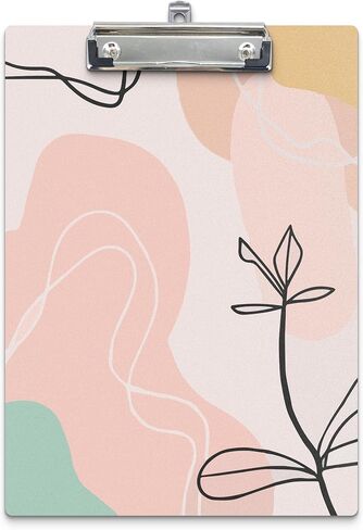 Boho Clipboards, Abstract Boho Sage Green Botanical Wooden Clip Boards for Office Classroom Teacher Student Nurse Doctor, Boho Office School Supplies, Standard A4 Letter Size 9x12.6 Inch in Kuwait