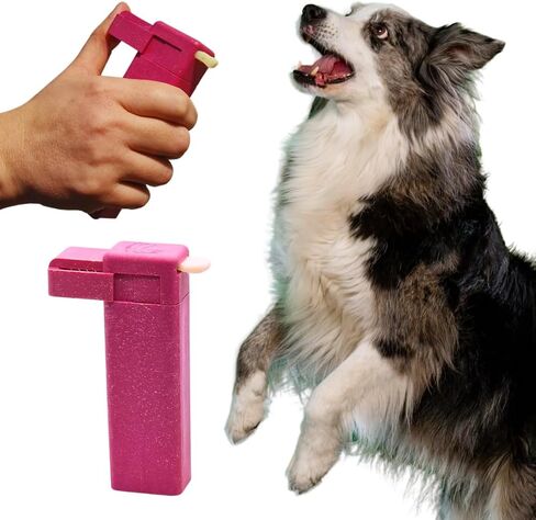 Train'N'Treat Dog Treat Dispenser, Combines a Subtle Clicking Sound with Offering a Treat (Max. diameter 3/4") in a Clean and Safe Way, Easy 1 Hand Operation, Slices Small Hot Dogs etc. into Treats in Kuwait
