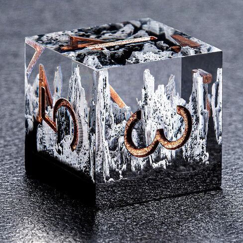 Sharp Edge Dice Mountain D&D Dice, 7 Piece RPG Polyhedral Dice Set, DND Dice Set for Dungeons and Dragons Role Playing Games Snow White Mountain in Kuwait