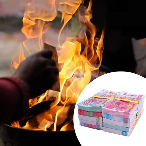 1000 Pcs Ancestor Money, 6.02" x 2.95" Ancestor Money Joss Paper Jade Emperor Hell Bank Notes Sacrificial Offerings for Tomb-Sweeping Day, Bring Good Fortune in Saudi Arabia