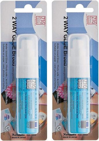 Zig Kuretake 2 Way Glue Stick Pen, Board Tip,15mm Tip, AP-Certified, Made in Japan in Saudi Arabia