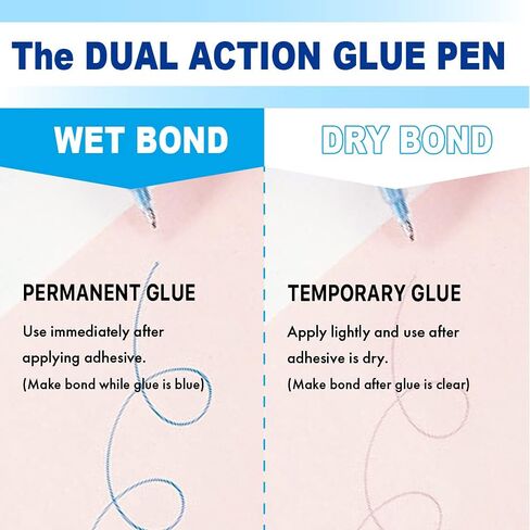 Zig Kuretake 2 Way Glue Stick Pen, Board Tip,15mm Tip, AP-Certified, Made in Japan in Saudi Arabia