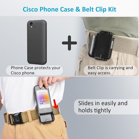 iGuerburn IP Phone Case for Cisco 8821/8821-EX with 360° Swivel Belt Clip in Kuwait