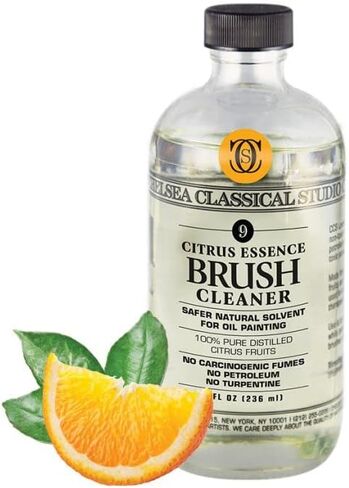 Chelsea Classical Studio Citrus Essence Brush Cleaner for Making Paintbrush Hair Subtle Maintaining Maximum Working Quality - [8 oz. Bottle] in Saudi Arabia