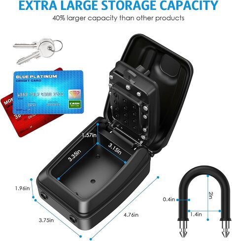 AMIR Push Button Combination Lock: Key Hider Safe Box for House, Hotels with 12-Digit, Resettable Code in Kuwait