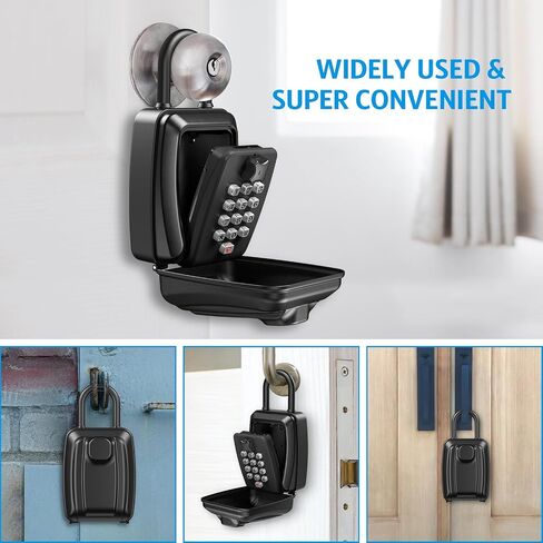 AMIR Push Button Combination Lock: Key Hider Safe Box for House, Hotels with 12-Digit, Resettable Code in Kuwait