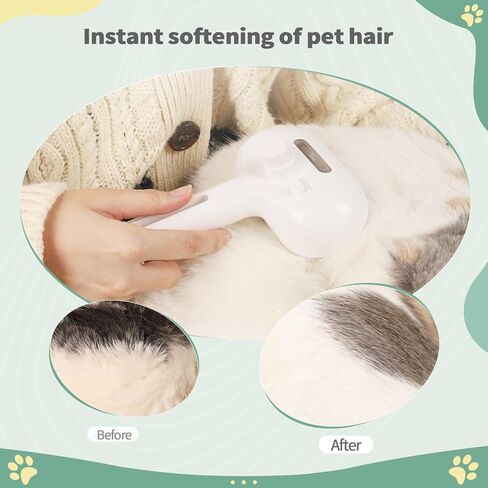 فرشاة بخارية للقطط للتساقط، فرشاة للعناية بالقطط مع خزان مياه وزر تحرير، فرشاة تنظيف ذاتية للقطط مشبع بالبخار للكلاب والقطط وأداة فرشاة للعناية بالحيوانات الأليفة مع مشط للبراغيث in Kuwait