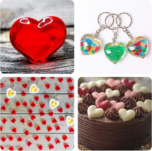 2 Pcs Heart-Shaped Casting Jewelry Mold, Heart Silicone Mold, Mixed Size Heart Shape Silicone Mold, Silicone Heart Epoxy Mold for Jewelry Making Keychain, Crafting, Earrings, Jewelry Projects in Saudi Arabia
