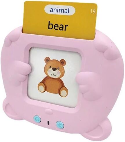 Kids Educational Learning Flashcard Reader for 1 2 3 4 5 6 Year Old Boys and Girls, Speech Therapy Machine Toy, Educational Sight Words Flash Cards (Pink 224 Words) in Saudi Arabia